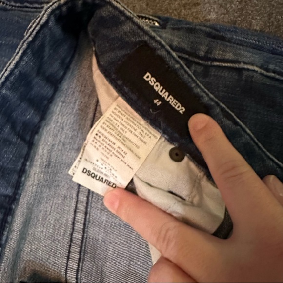 Dsquared2 denim jeans Italian size 44 zipper ankle US 8 - Picture 8 of 12